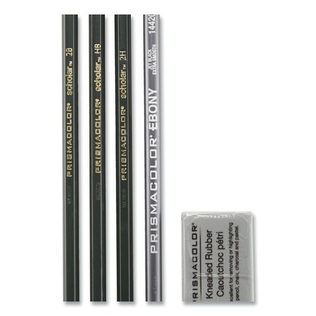 PRISMACOLOR Drawing Pencil, 4B, 2B, HB, 2H, PK4 2502